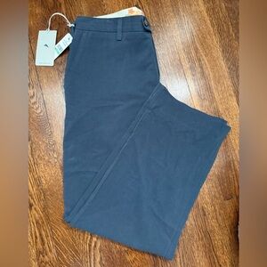 NWT Tommy Bahama New St Thomas Flat Front Silk Dark Gray Pants Sz 34x30